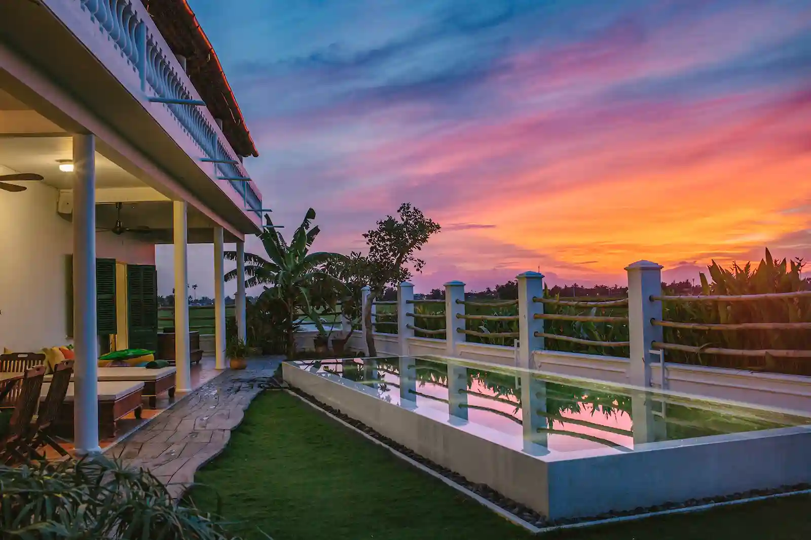 Heron House - coucher de soleil